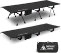 ONETIGRIS SUPRANUBIS Camping Cot, Height Adjustable with Cot Leg Extenders, Strong Support 330lbs, Lightweight Comfortable Folding Bed for Camping, Hiking, Travel, Truck, Beach, Office Nap