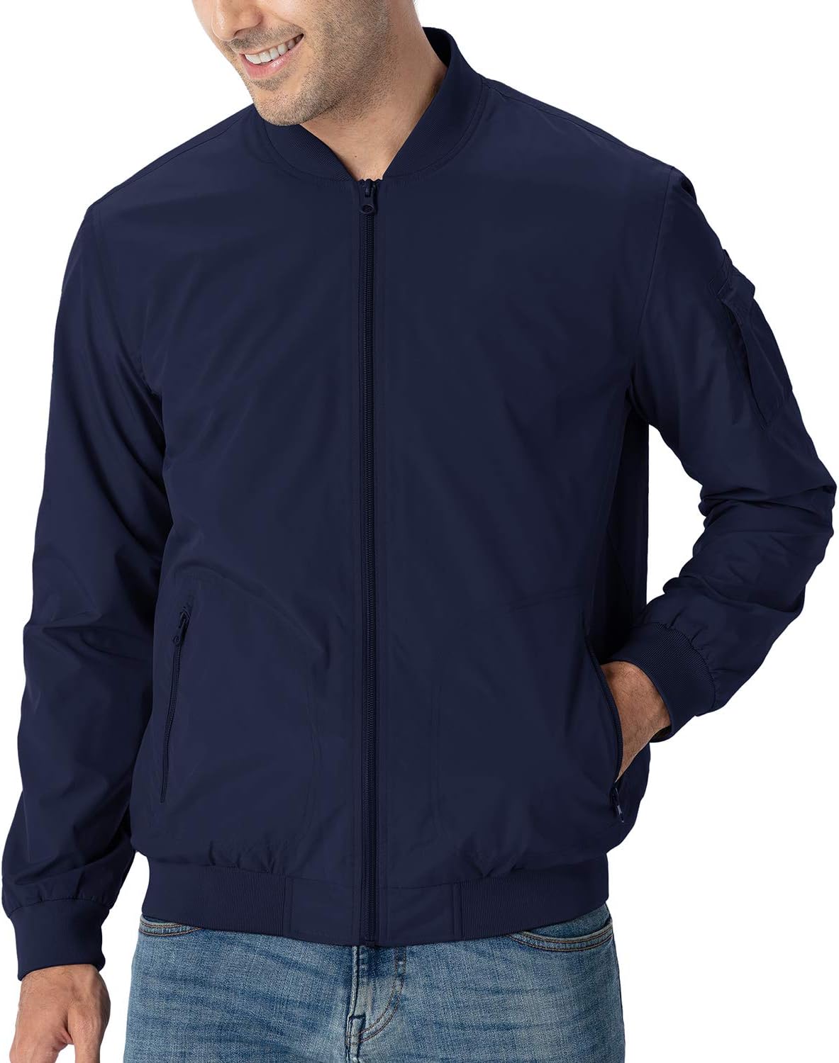 TBMPOY Men's Lightweight Jackets Casual Dress Golf Bomber Windbreaker Fall