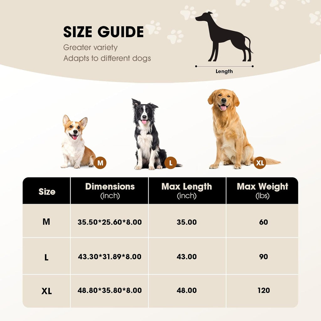 Czpalo Outdoor Elevated Dog Bed for Large Sized Dogs, No-Tool Assembly.