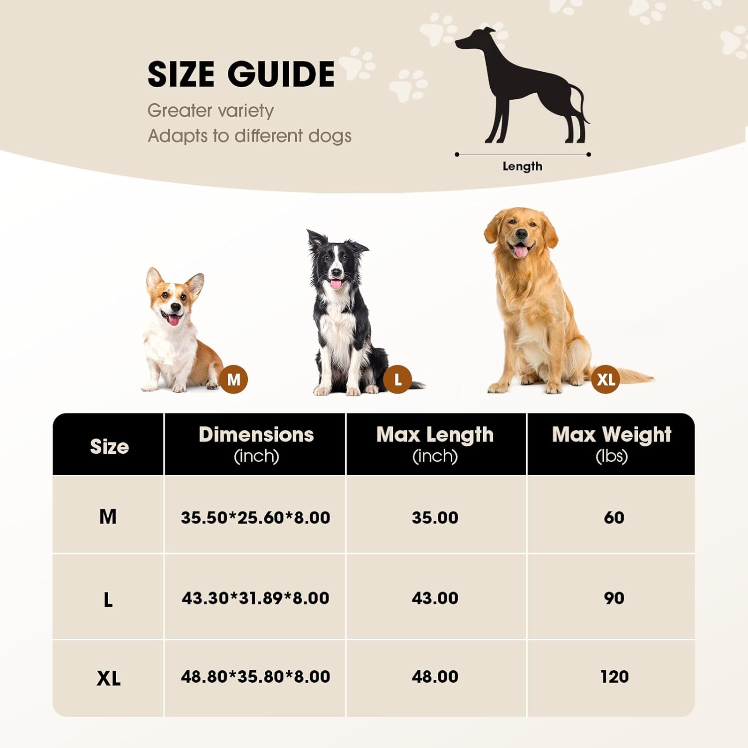Czpalo Outdoor Elevated Dog Bed for Large Sized Dogs, No-Tool Assembly.