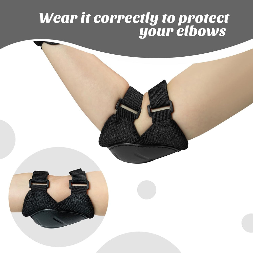 CKE Toddler Knee Pads and Elbow Pads with Wrist Guards for Kids, Black S