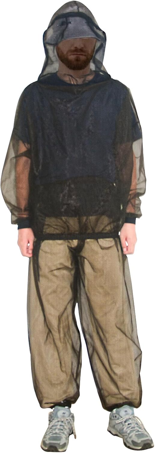 South to East Mosquito Suit, Mesh Hooded Jacket & Pants XL Size