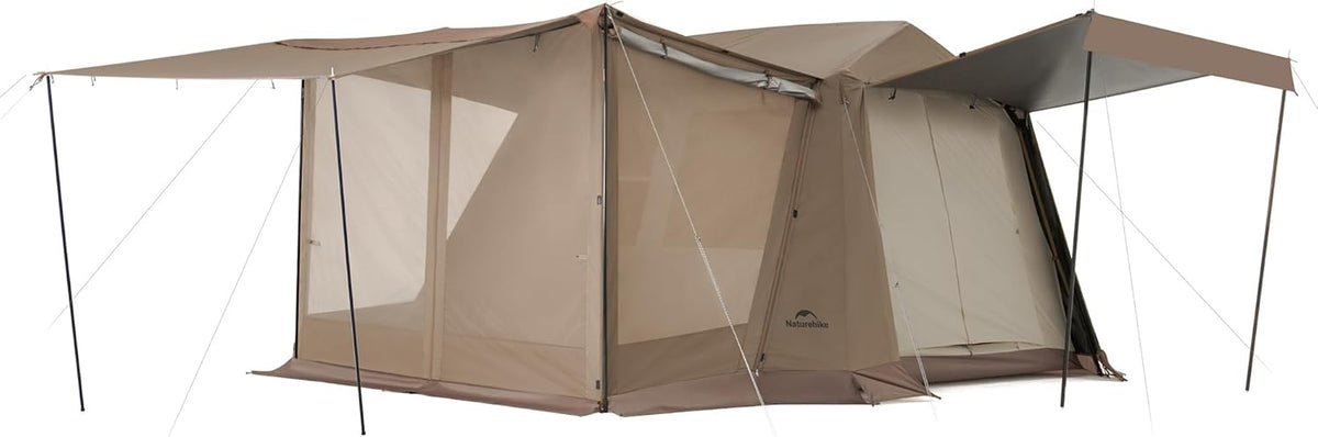 Naturehike Village Instant Tent, 4 Person 8 Person Camping Tent with Full Rainfly, Waterproof Large Cabin Tents for Car Camping