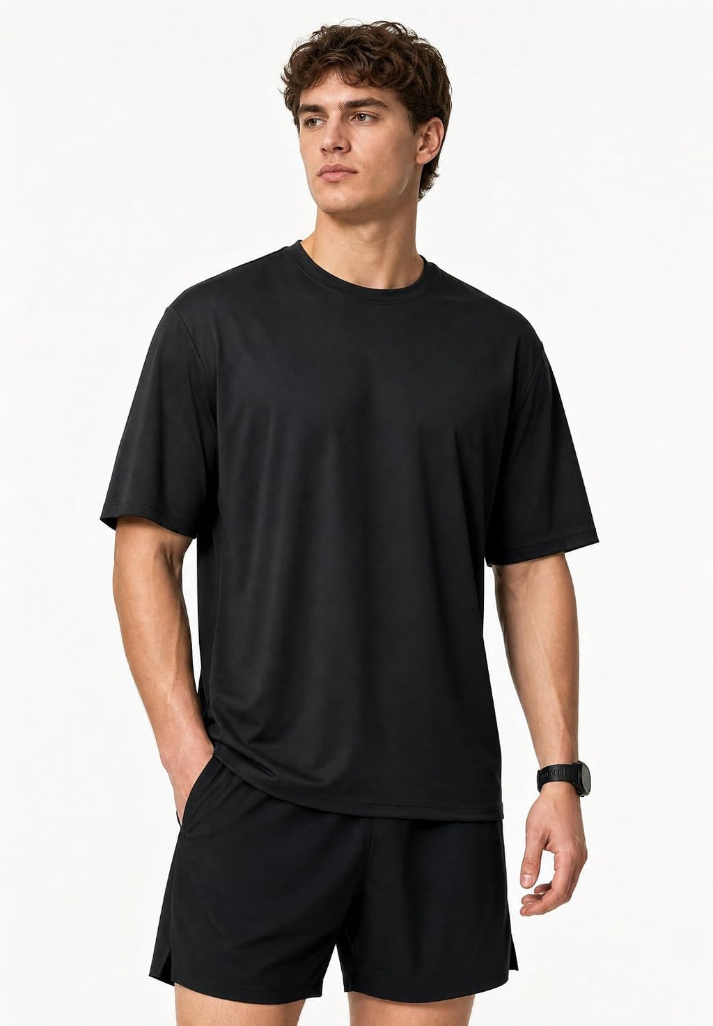 Kinglaman 1/4/5/6 Pack Men's Workout Gym Dry Fit Short Sleeve T Shirts