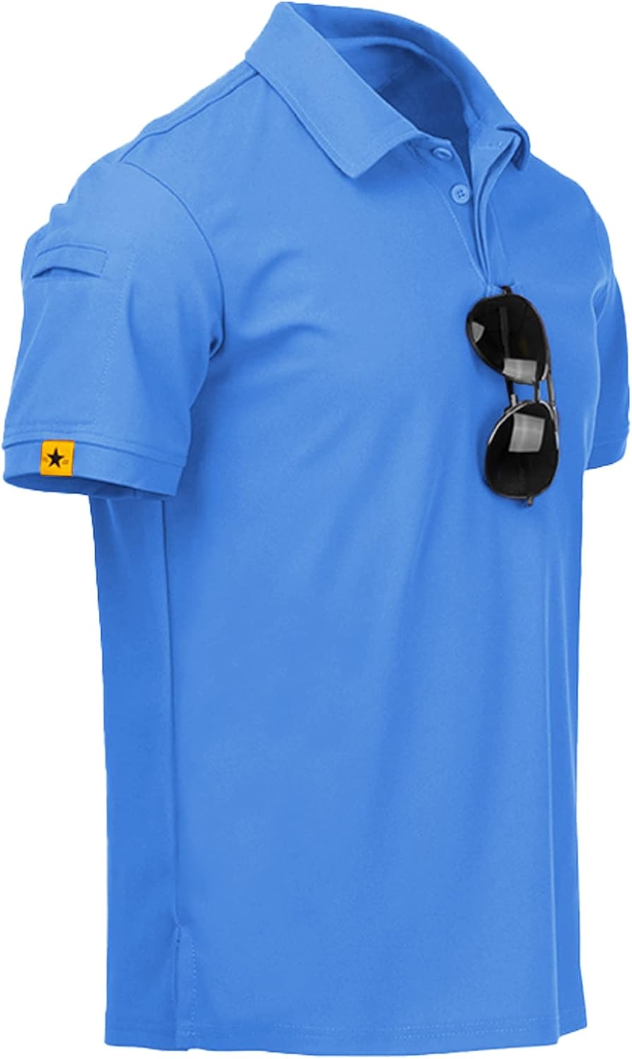 ZITY Mens Polo Shirt Short Sleeve Moisture Wicking Athletic Golf Polos