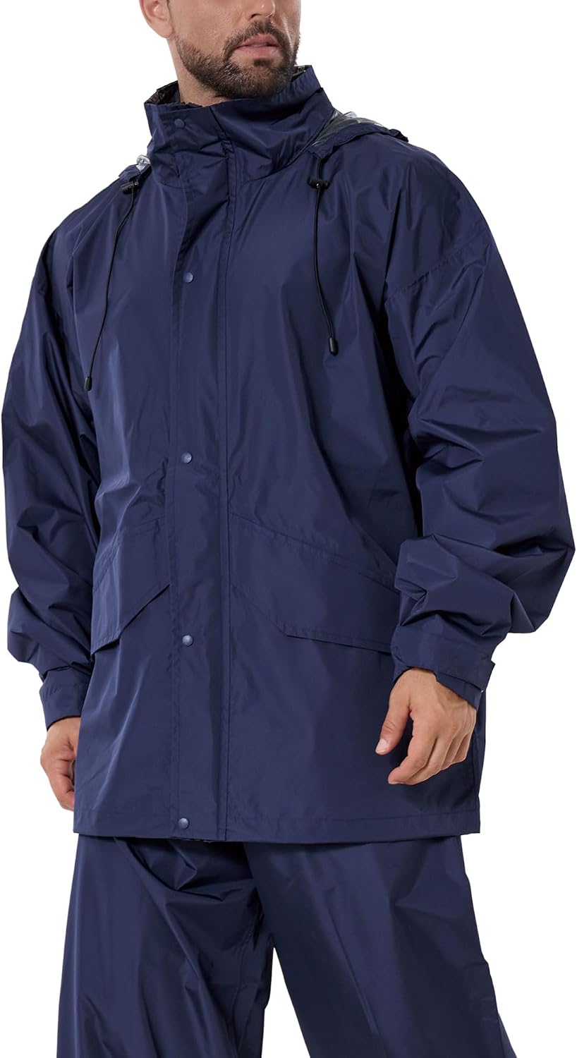 Rain Suit (Jacket + Pants),Rain Gear for Men Waterproof, Camo Rain Jacket, Lightweight Rain Coat for Fishing, Hunting