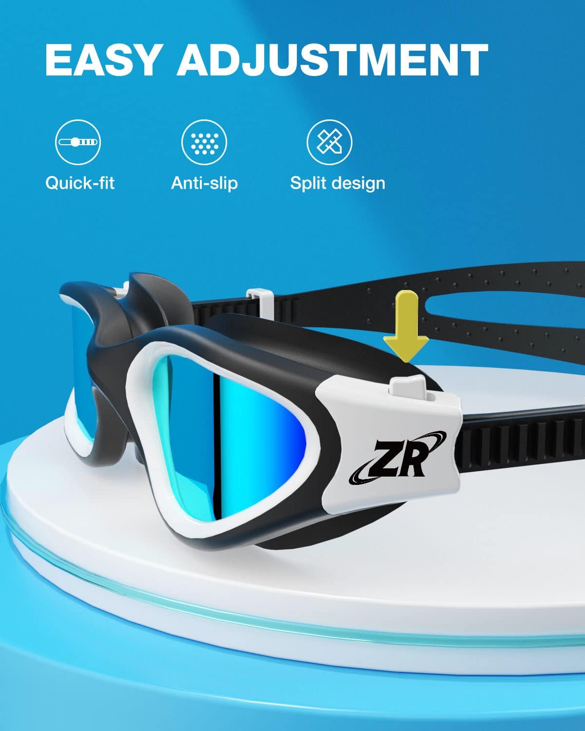 ZIONOR G1 MINI Polarized Kids Swim Goggles for Boys Girls Ages 6-14