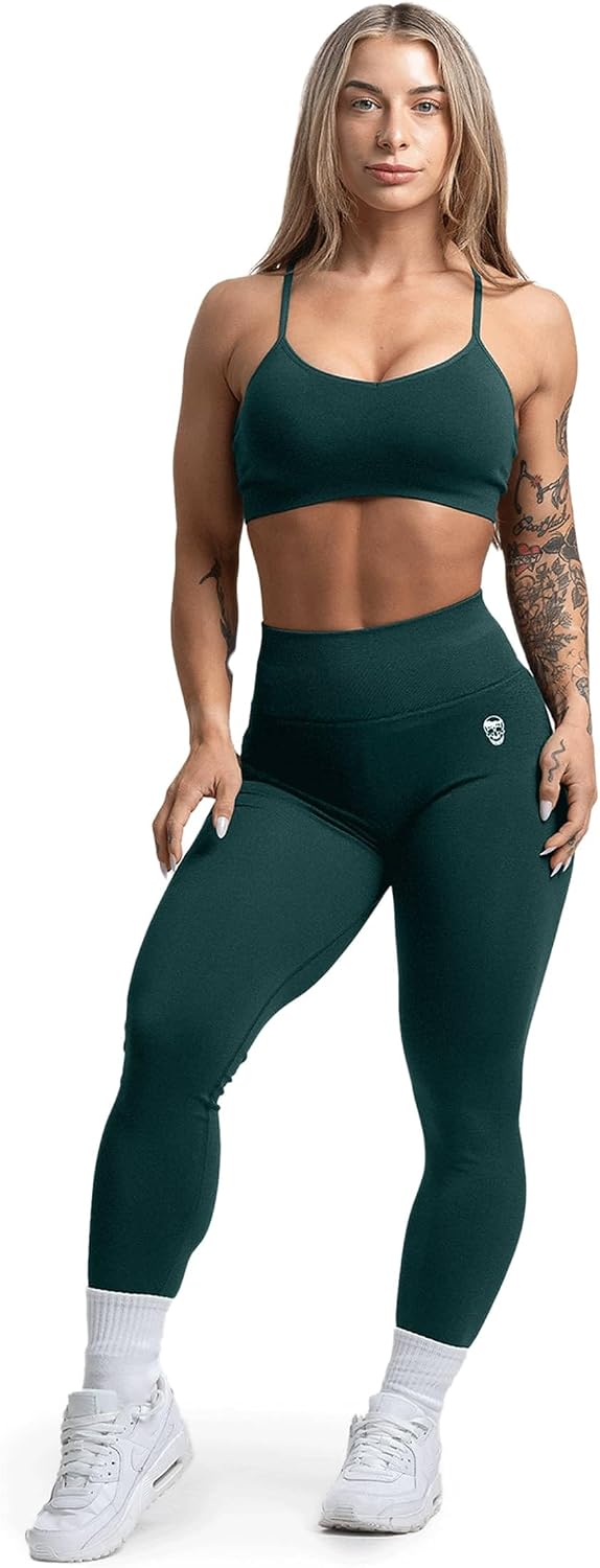 Gymreapers Seamless Sports Bra for Women - Wireless Compression Padded Supportive Bras for Gym, Yoga, & Fitness