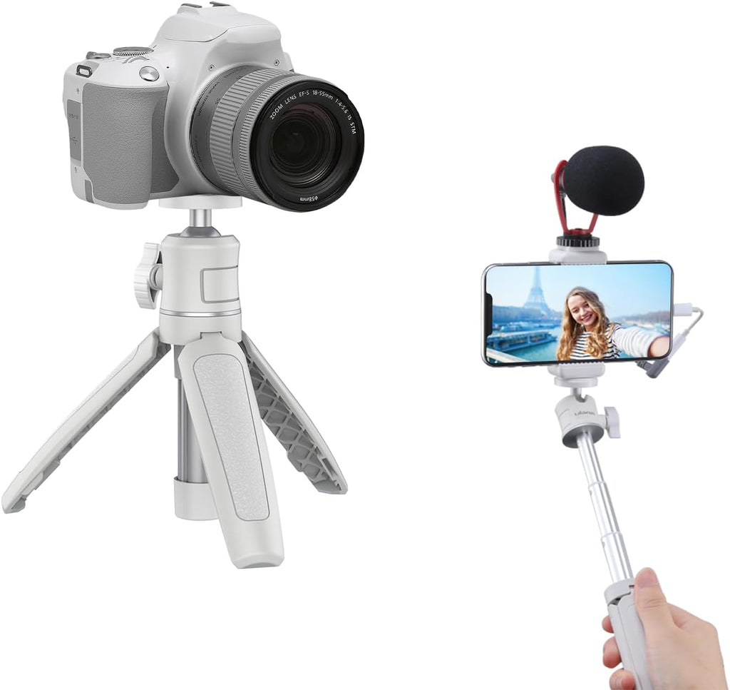 MT-08 Black Mini Tripod for Camera, 1/4" Screw Universal Tripod