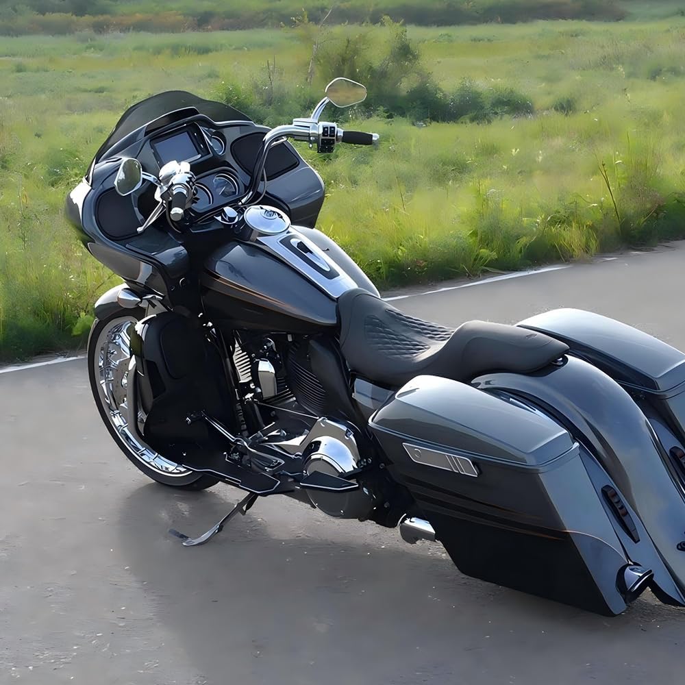 DREAMIZER Sportster Mirrors Compatible with Harley Road King Street Electra Glide Dyna Softail Road Glide Motorcycle Rearview 1982-2026 (Chrome)