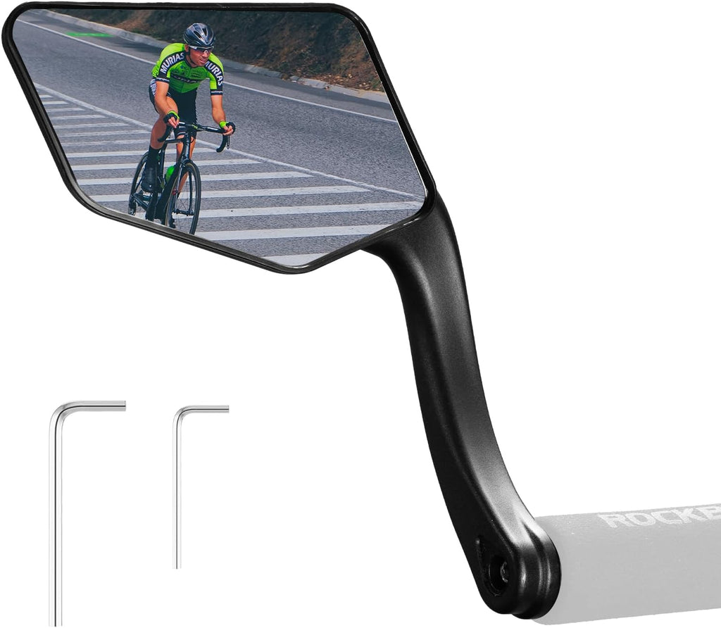 ROCKBROS Bar End Bike Mirror, 360° Adjustable Bicycle Mirror for E-Bike