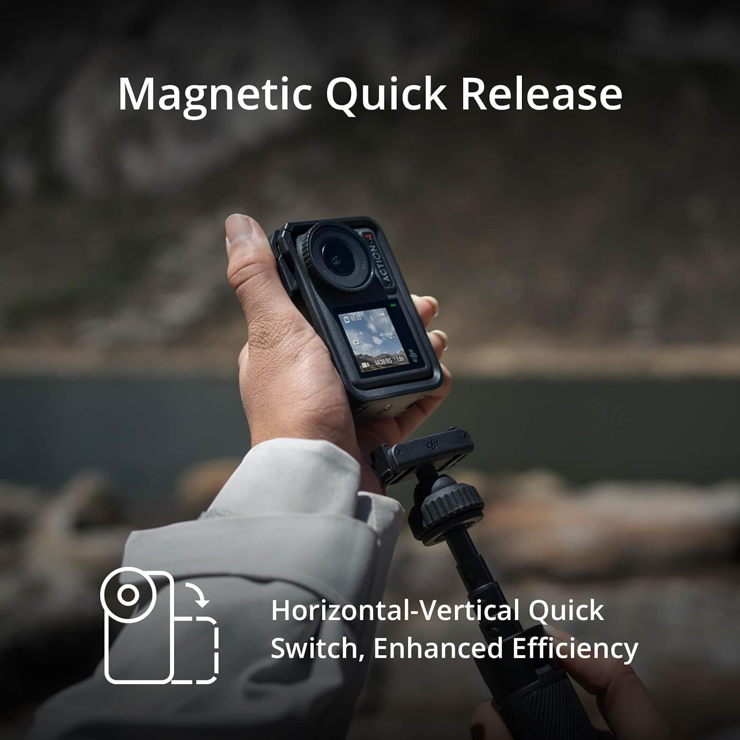 DJI Osmo Action 4 Essential Combo, Waterproof Action Camera Vlogging Camera