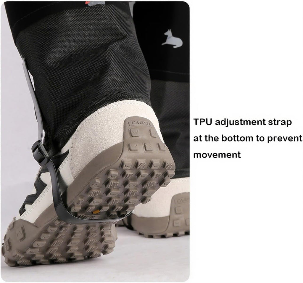 Kids Snow Gaiters, Waterproof Outdoor Leg Gaiters with Adjustable Straps, Anti-Snow Boot Covers for Hiking, Climbing, Snow Play & Winter Adventures