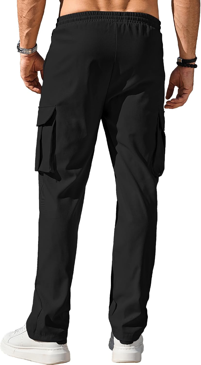 Comdecevis Men's Casual Cargo Pants Tactical Work Pants with Pockets