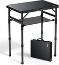 Anbte 2 ft Small Folding Table, 3 Adjustable Height for Camping, 23" X 16"