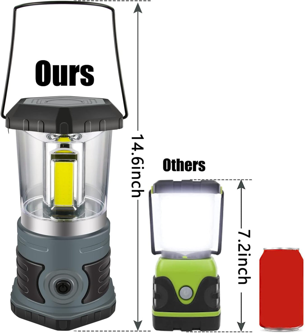 innofox LED Camping Lantern, 1500 LM Lanterns for Power Outages with 4 D Batteries Included, Battery Powered Lantern Flashlight with 4 Light Modes, Weatherproof Tent Light for Storms and Hurricanes