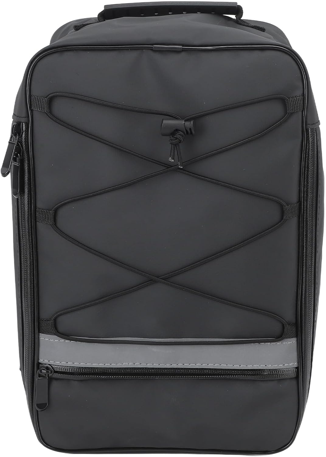 Drfeify Cycling Trunk Carrier Rear Bike Rack Bag 15L Capacity Saddle Bag Black PU Leather