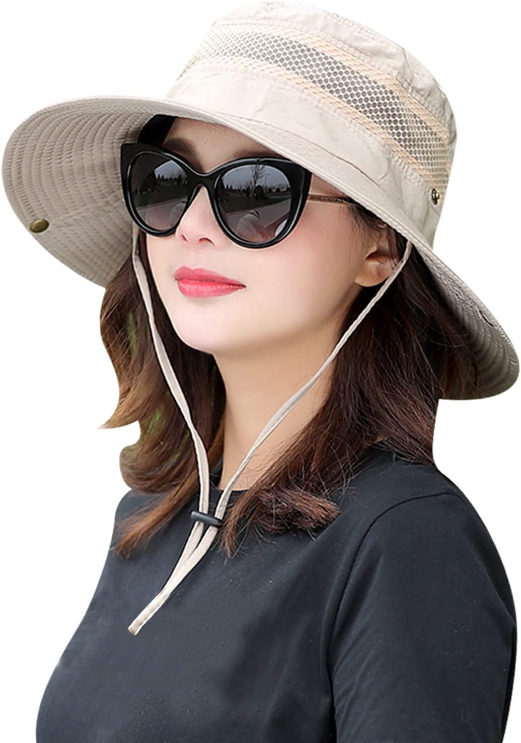 HUAMULAN Wide Brim Sun Hat for Women Men Summer UV Protection Bucket Hats