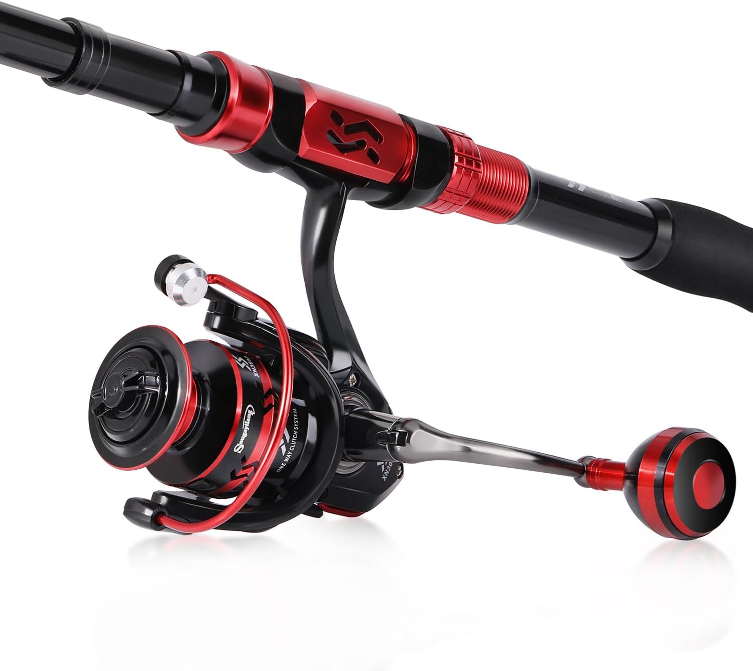 Sougayilang Fishing Rod and Reel Combos, Telescopic Fishing Pole with 12+1BB Spinning Reel for Travel Saltwater Freshwater Fishing-2.4M Rod with 3000 Reel