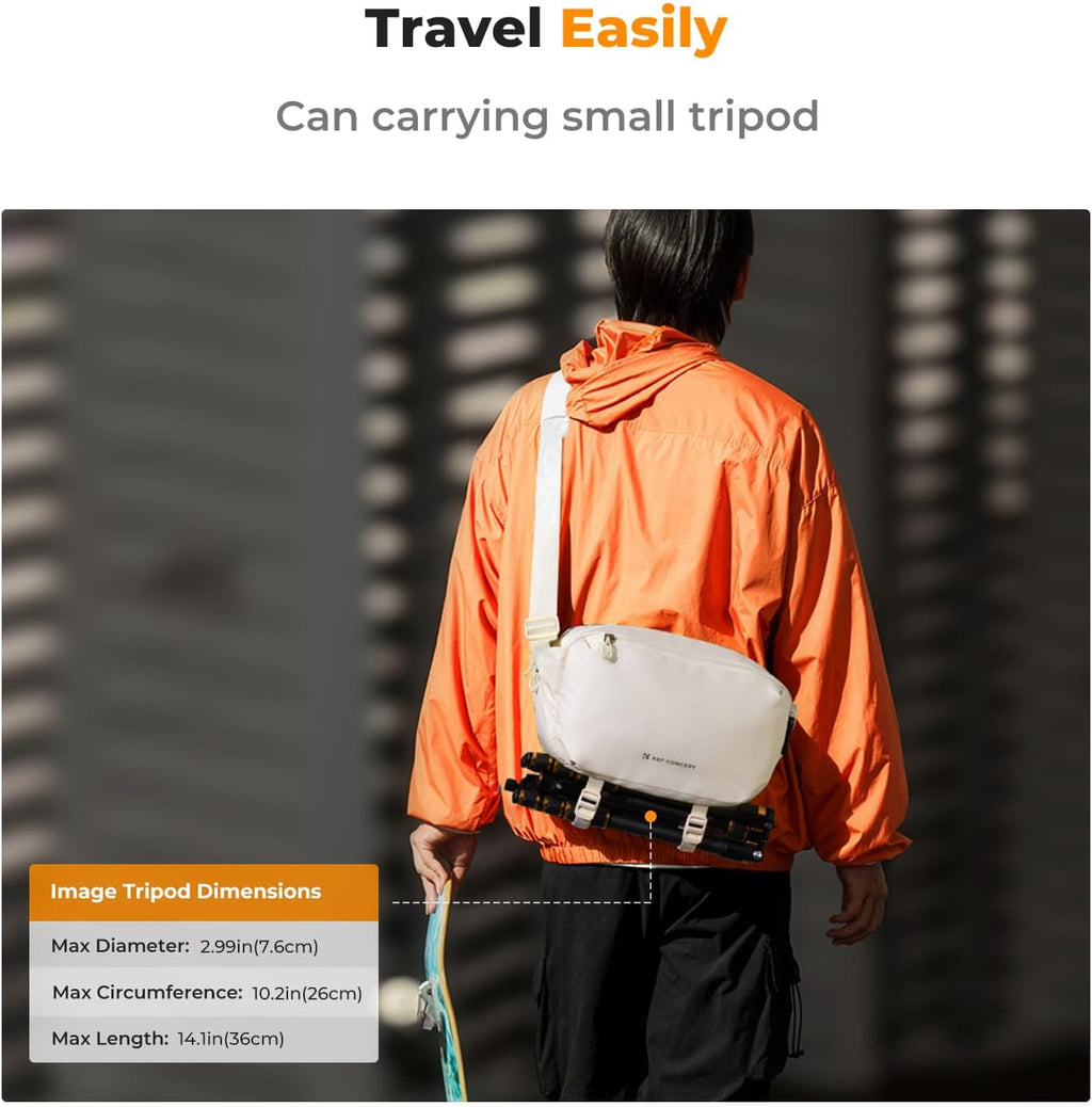 K&F CONCEPT 2 in 1 Camera Sling Bag, Everyday Shoulder Bag