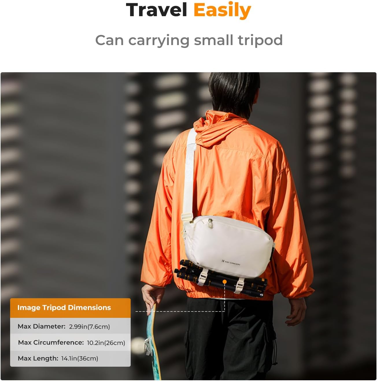 K&F CONCEPT 2 in 1 Camera Sling Bag, Everyday Shoulder Bag