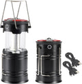 Lichamp 2 Pack Camping Lanterns Rechargeable and Battery Powered, E2BK