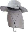 Home Prefer UPF 50+ Wide Brim Sun Hats with Neck Flap Sun Protection Hat for Men Women Gardening Fishing Summer Bucket Hat