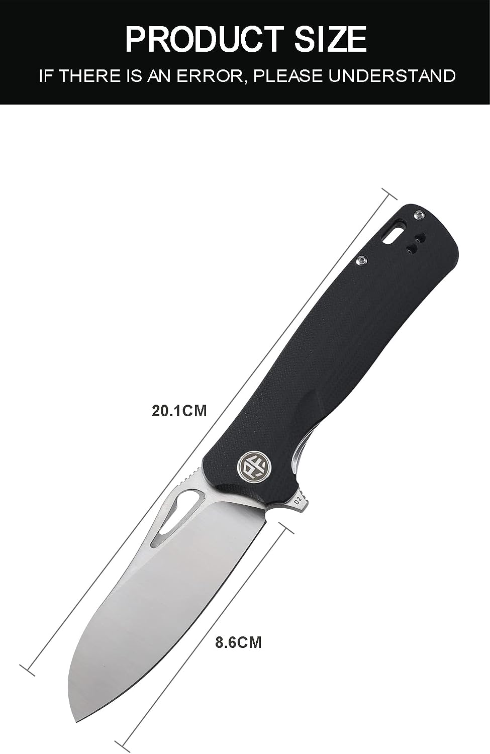 Petrified fish PF868 Bunta 3.35" D2 Satin Blade Pocket Folding Knife