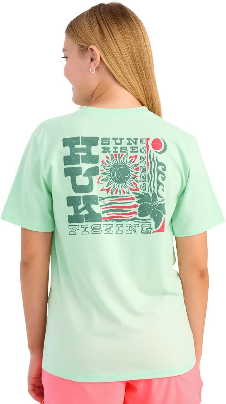 HUK - Kid's Performance Fishing Graphic Tee, Short Sleeve T-Shirt for Kids
