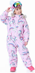 Kids Girls Boys Waterproof Colorful One Piece Snowsuits Coveralls Ski Suits Jackets Winter Jumpsuits