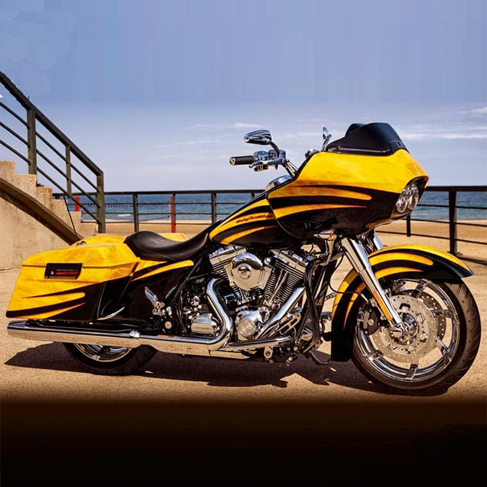 DREAMIZER Sportster Mirrors Compatible with Harley Road King Street Electra Glide Dyna Softail Road Glide Motorcycle Rearview 1982-2026 (Chrome Irregular)