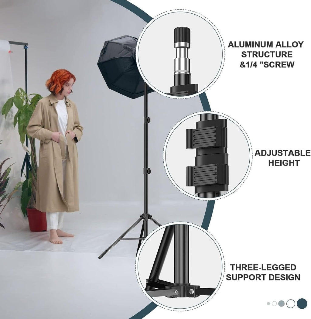 EMART 7Ft Light Stand for Photography, Speedlight, Flash, Softbox-2 Pack