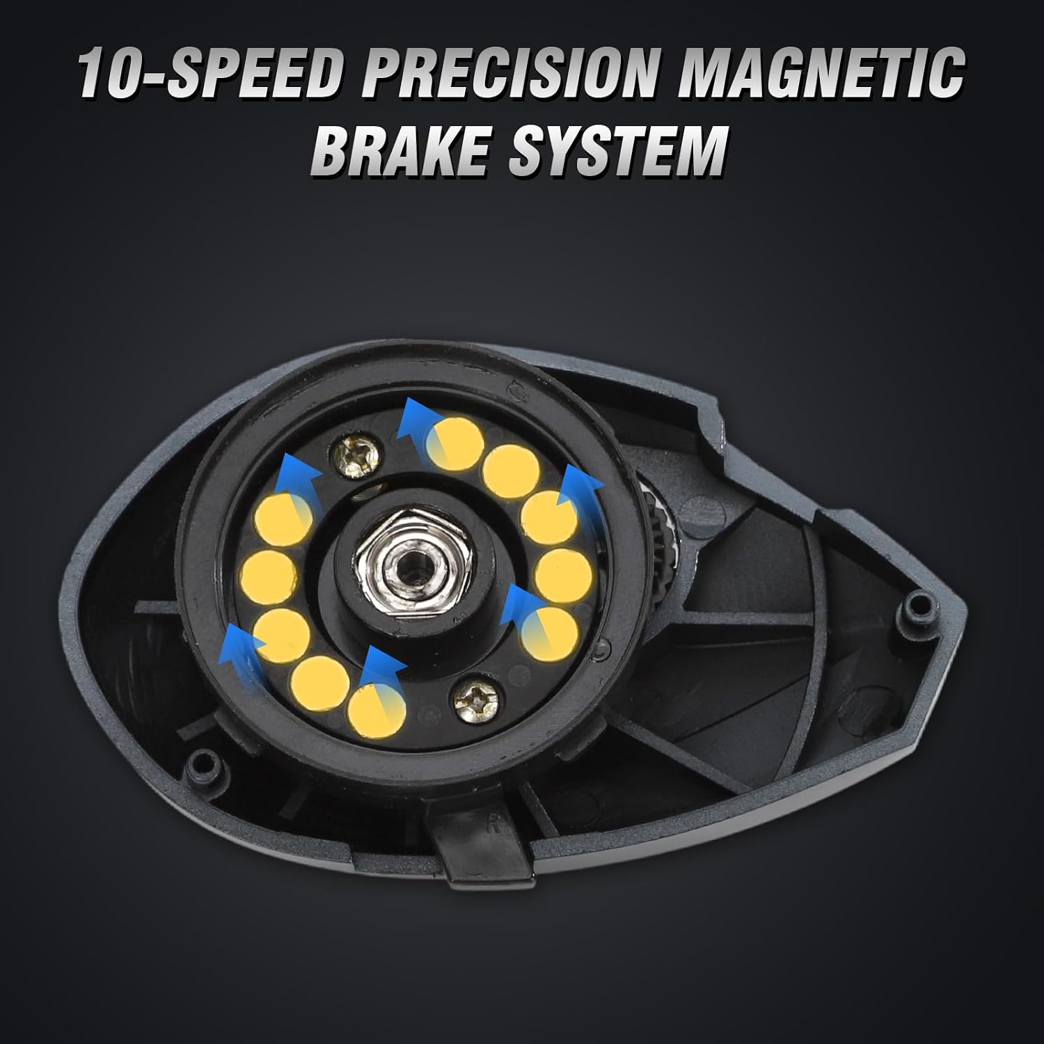 Baitcaster Reels 6.4:1 High-Speed Gear Ratio 33LB Max Drag 8+1 Bearings