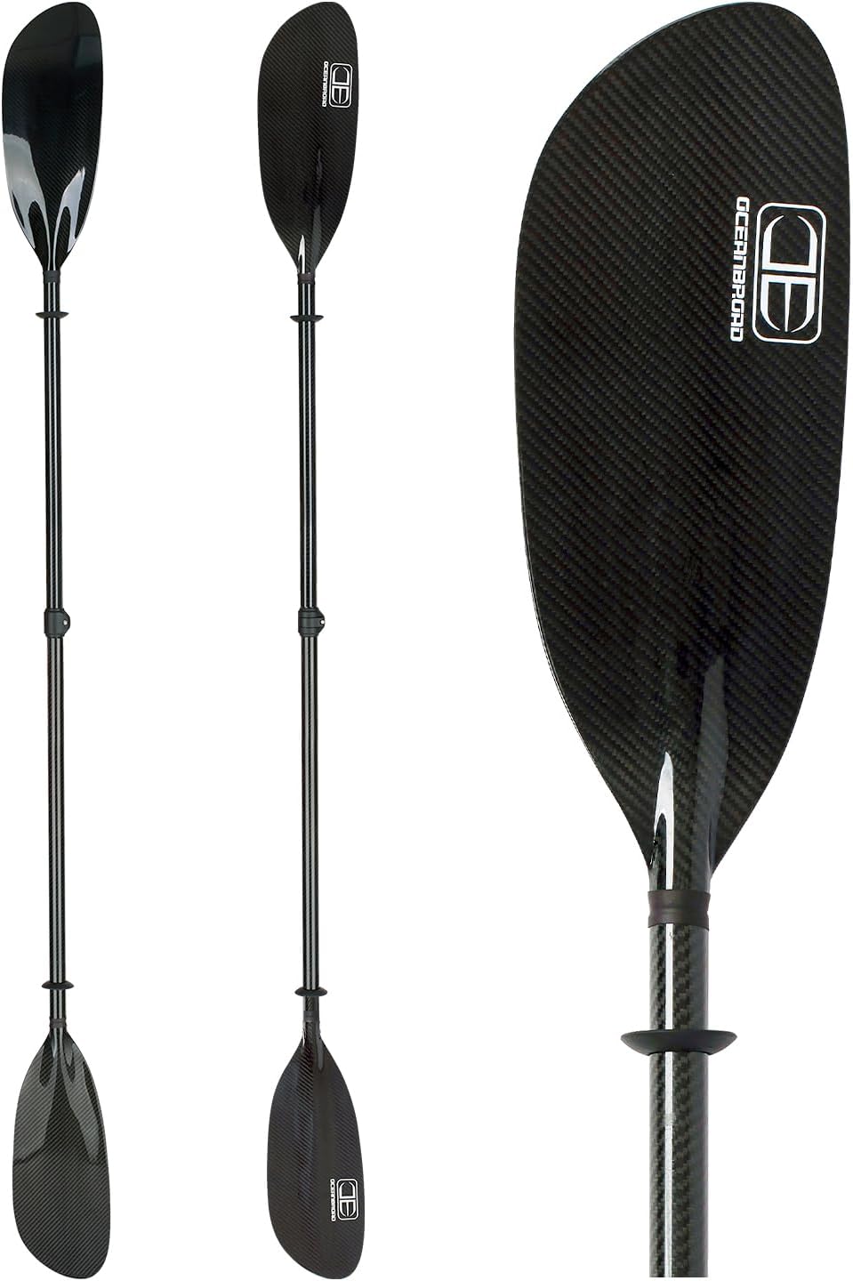OCEANBROAD Full Carbon Fiber Adjustable Kayak Paddle, 2-Piece