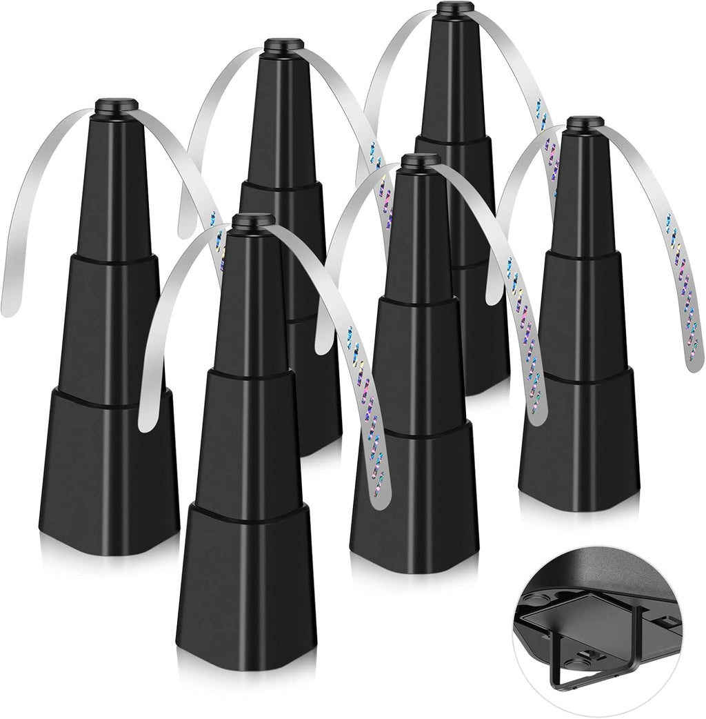 AMIAEDU Fly Fans for Tables, Fly Repellent Fan for Indoor/Outdoor, Food Fans to Keep Flies Away for Party, BBQ, Home, Picnics, Travel, Portable and Easy Use 6 Pack (Black)