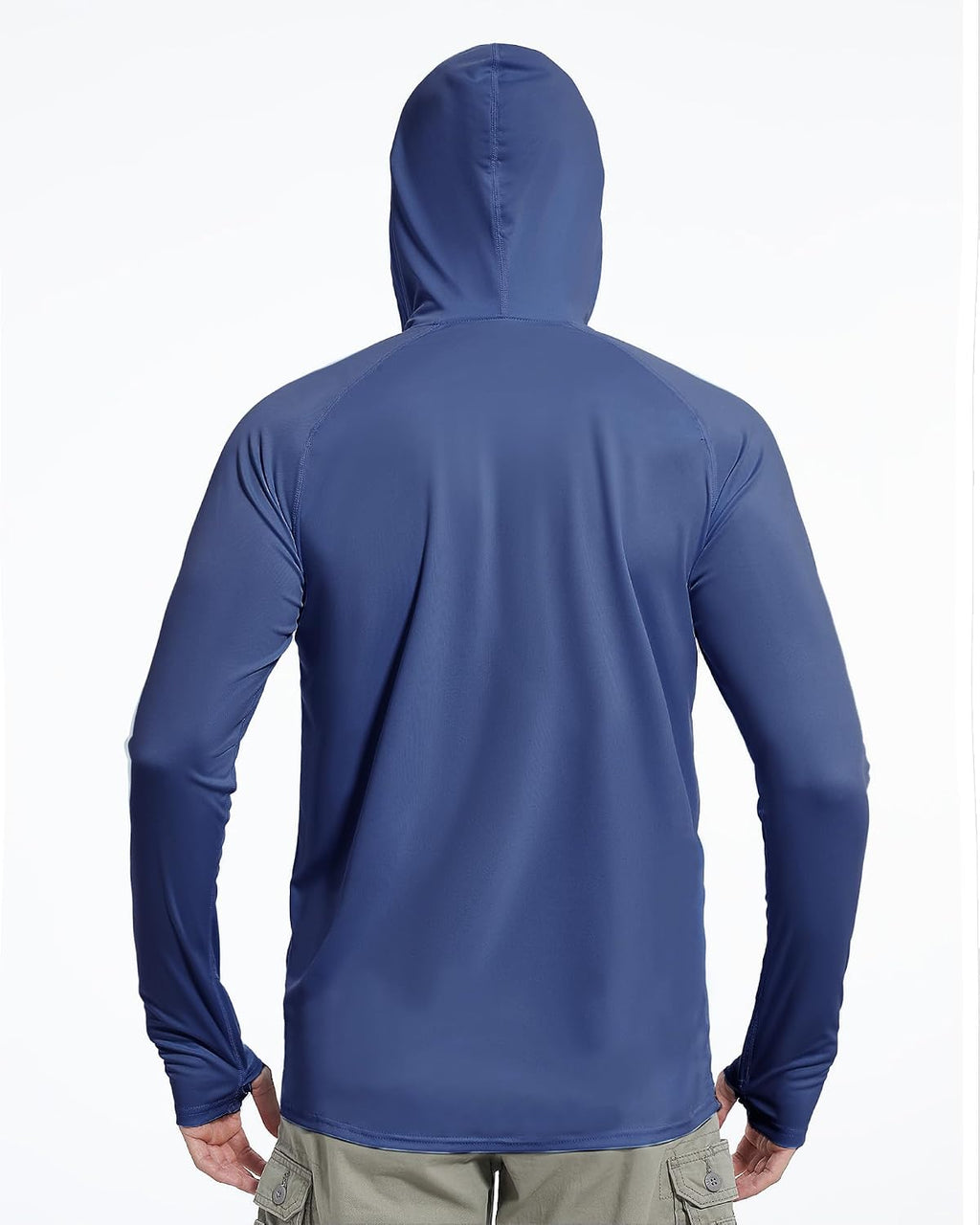 isnowood Mens UPF 50+ Sun Hoodie Long Sleeve Fishing Shirt with Face Mask