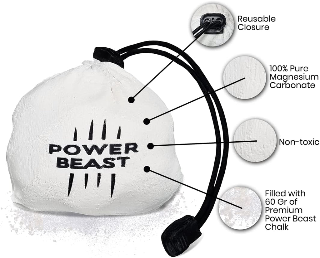 Refillable Chalk Ball + Bag, Boulder Chalk, Sport Chalk, Gymnastics, Rock Climbing, Bouldering, Weightlifting, Climbing, Pole Dance, Bodybuilding, Tennis, Padel, Cross Training, Gym.