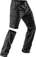 CQR Men's Convertible Cargo Tactical Pants, Water Resistant Outdoor Hiking Pants, Zip Off Lightweight Stretch Work Pants