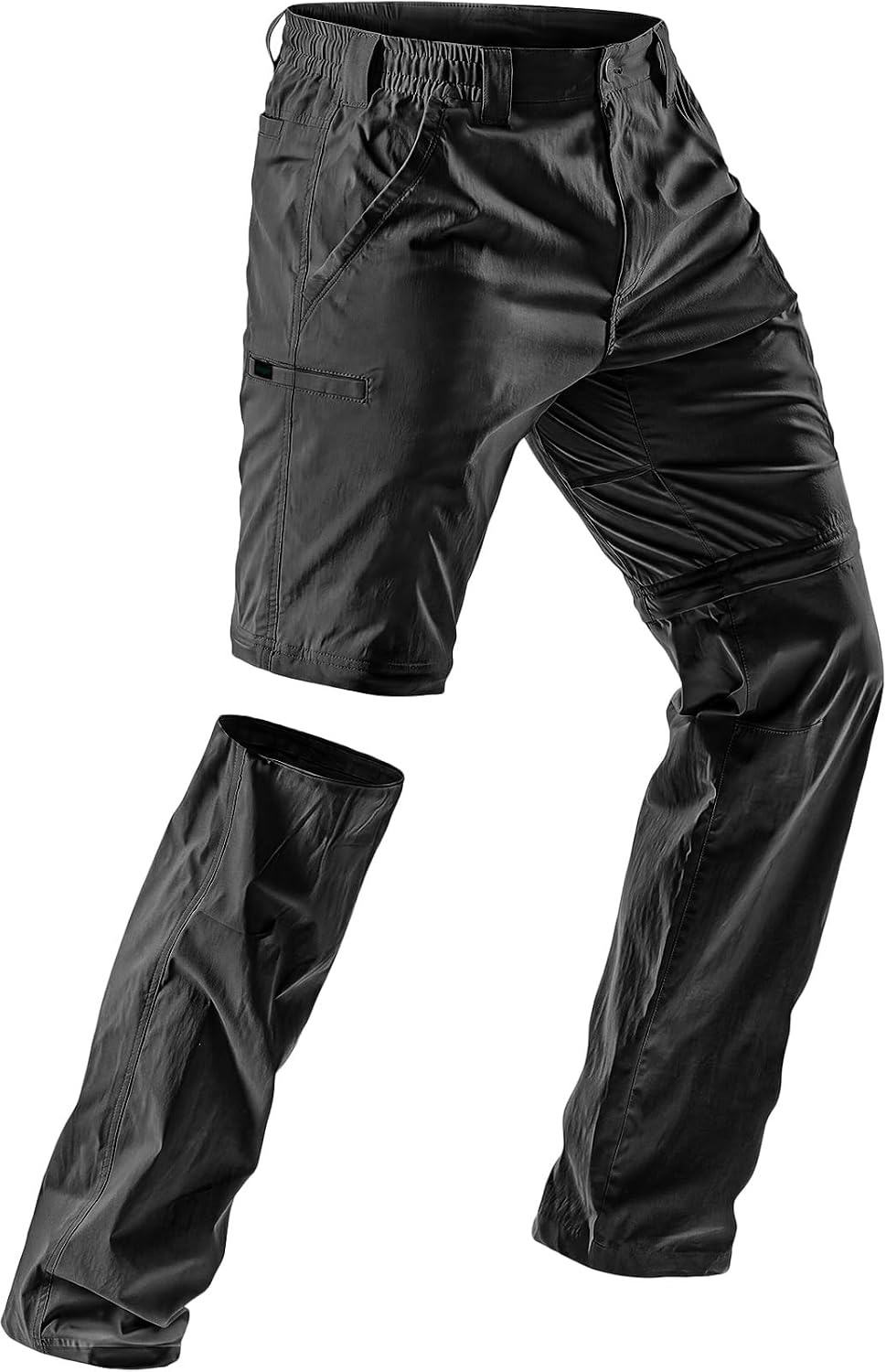 CQR Men's Convertible Cargo Tactical Pants, Water Resistant Outdoor Hiking Pants, Zip Off Lightweight Stretch Work Pants