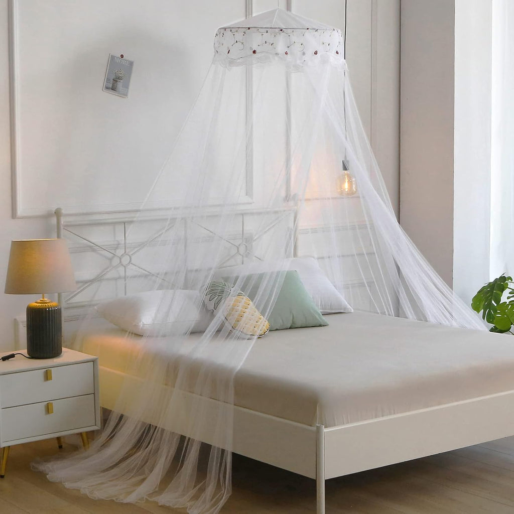 Mosquito Net Bed Canopy for Girls Dome Bed Curtains Tent Twin Queen Size
