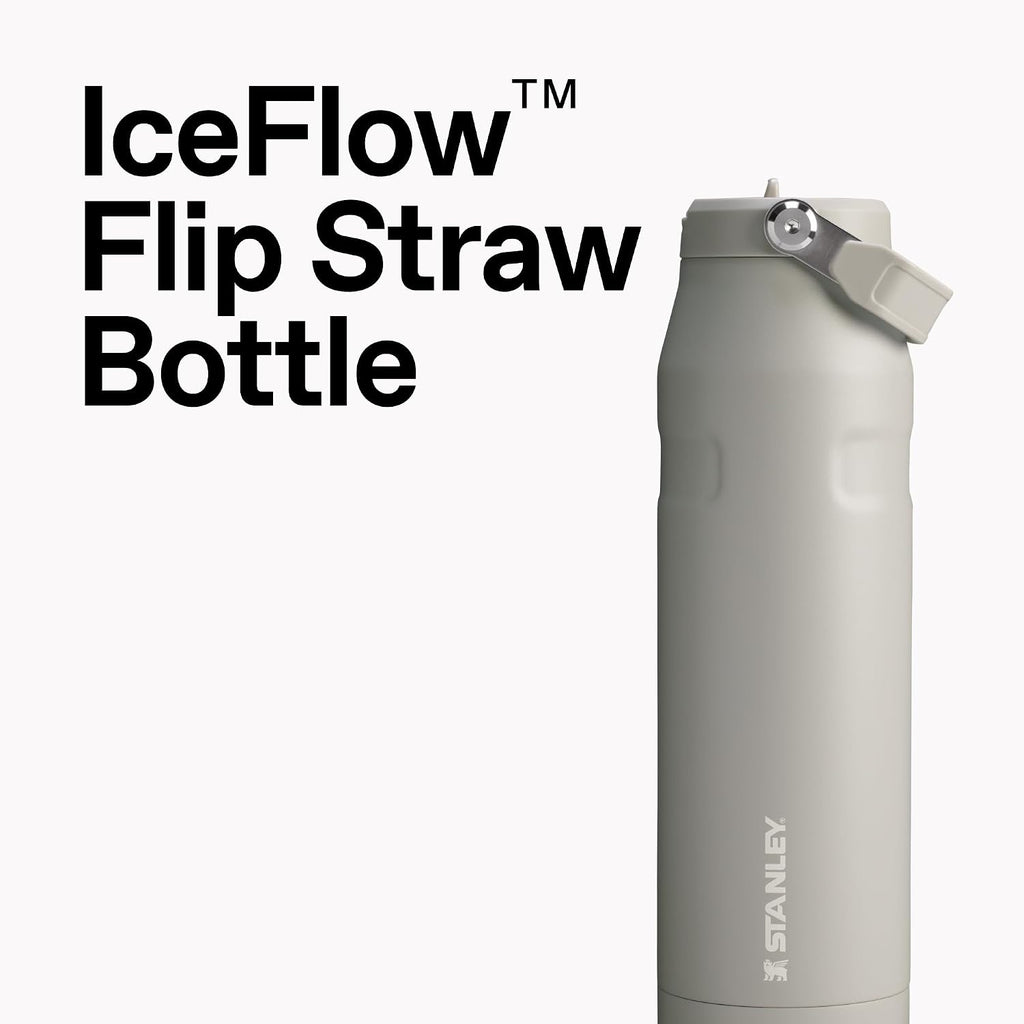 STANLEY IceFlow Flip Straw 2.0 Bottle, 24 oz, Black 2.0