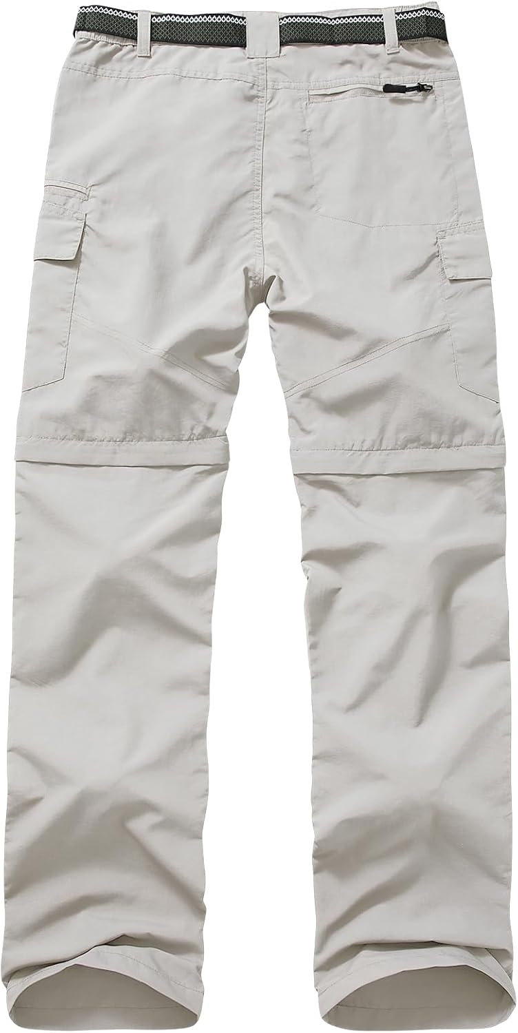 mixtiq Mens Hiking Convertible Pants Water-Resistant Quick Dry Pants