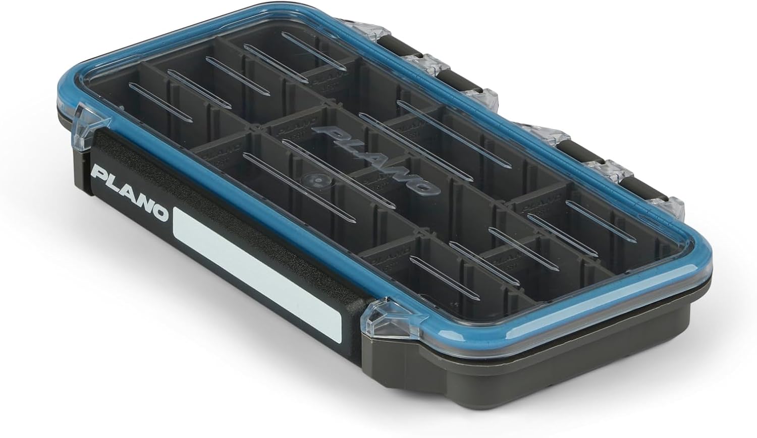 Plano StowAway 3500 Waterproof Stow Tackle Box, IPX7 Waterproof Rating, with Rustricor, Single Latch Design, Transparent DuraView Lid, Stackable Storage for Fishing Bait, Lures and Gear