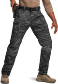 CQR Men's Flex Stretch Tactical Pants, Water Resistant Ripstop Cargo Pants, Lightweight EDC Outdoor Work Hiking Pants
