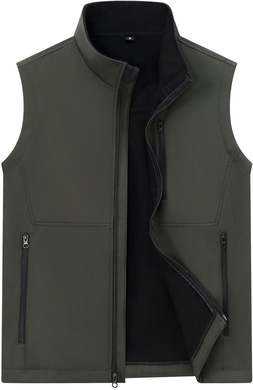Men's Lightweight Vest Softshell Outerwear Windproof Sleeveless Jacket for Golf Running Hiking
