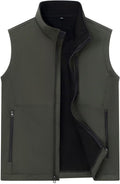 Men's Lightweight Vest Softshell Outerwear Windproof Sleeveless Jacket for Golf Running Hiking