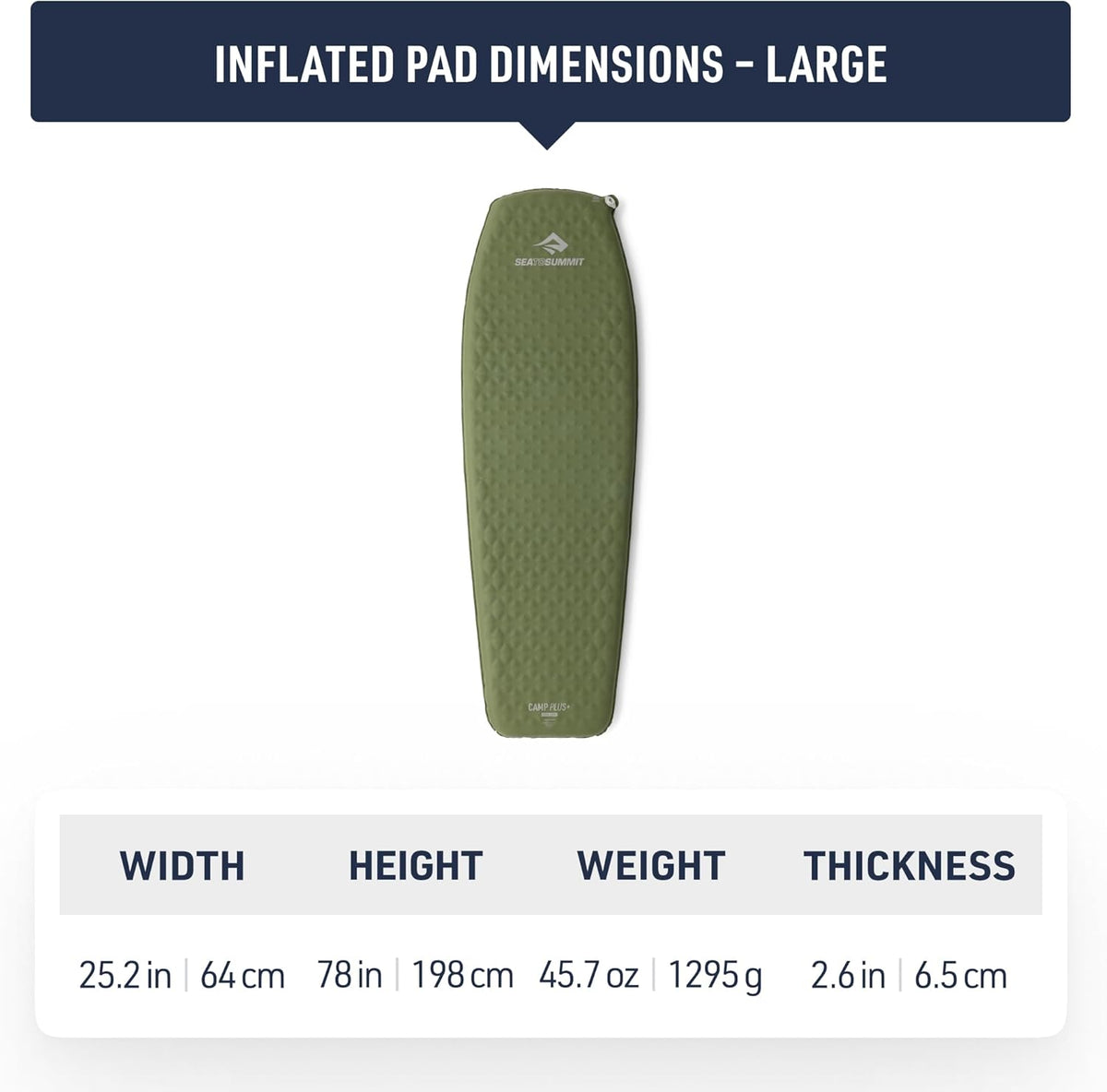 Sea to Summit Camp Plus SI Sleeping Mat, Tapered/Large