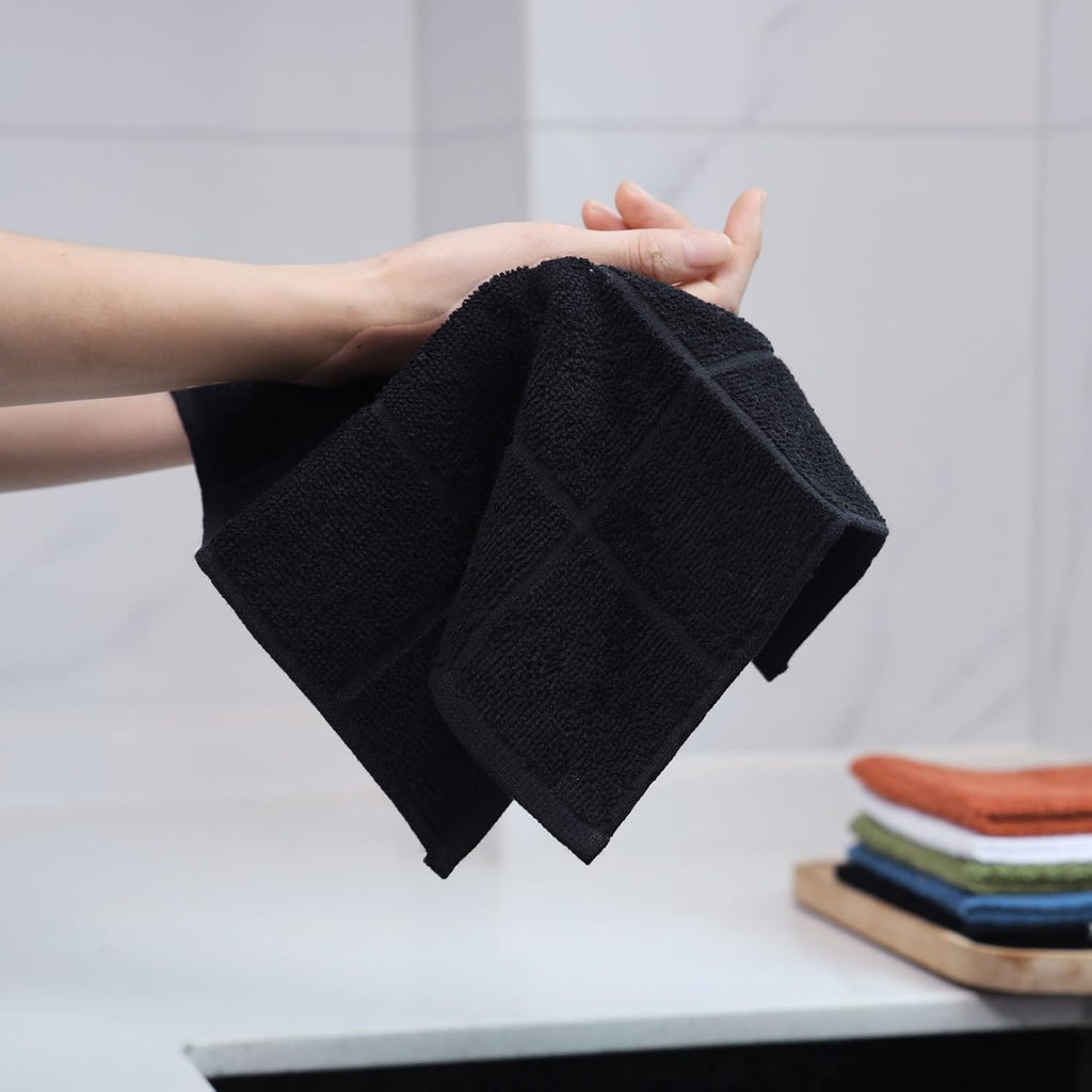 Glynniss Kitchen Dish Cloths for Washing Dishes, Green Terry Dish Rags