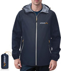 APEXUP Packable Rain Jacket Men Waterproof Lightweight Raincoat with Hood