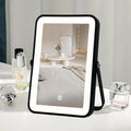 YEKKOPT Rechargeable Makeup Vanity Mirror with Lights, Small Desk Makeup Mirror with Lights, 3 Lighting Modes, Dimmable Touch Screen, Tabletop Light up Mirror